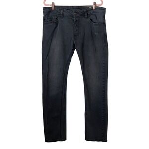 Diesel Jeans Mens 33x32 Gray Safado Slim Straight Leg Denim Cotton Moto Grunge
